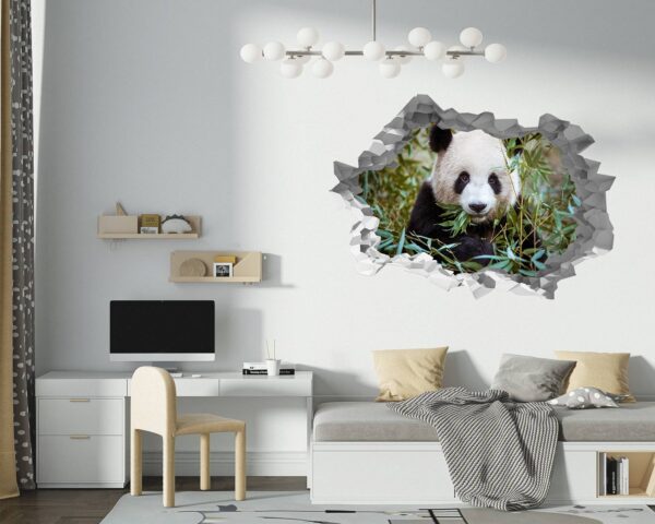 Panda Wall Decal - Self Adhesive Wall Sticker, Animal Wall Sticker, Bedroom Wall Sticker, Removable Vinyl, Wall Decoration