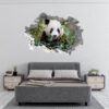 Panda Wall Decal - Self Adhesive Wall Sticker, Animal Wall Sticker, Bedroom Wall Sticker, Removable Vinyl, Wall Decoration