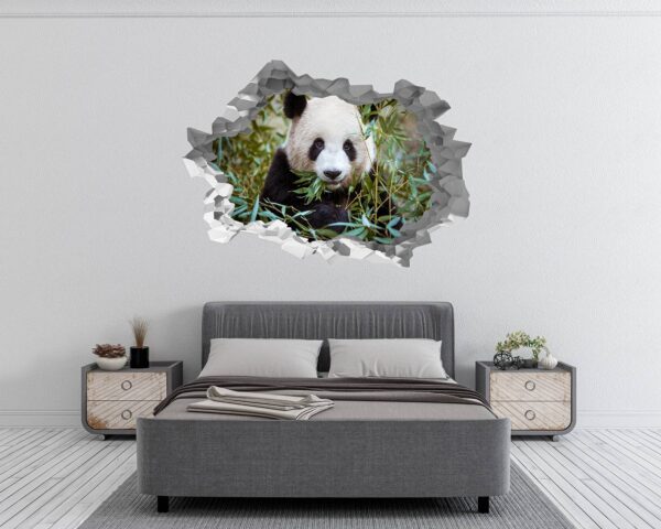 Panda Wall Decal - Self Adhesive Wall Sticker, Animal Wall Sticker, Bedroom Wall Sticker, Removable Vinyl, Wall Decoration