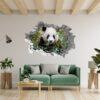 Panda Wall Decal - Self Adhesive Wall Sticker, Animal Wall Sticker, Bedroom Wall Sticker, Removable Vinyl, Wall Decoration