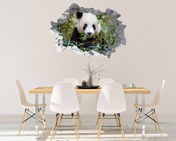 Panda Wall Decal - Self Adhesive Wall Sticker, Animal Wall Sticker, Bedroom Wall Sticker, Removable Vinyl, Wall Decoration