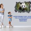 Panda Wall Decal - Self Adhesive Wall Sticker, Animal Wall Sticker, Bedroom Wall Sticker, Removable Vinyl, Wall Decoration