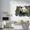 Panda Wall Decal - Self Adhesive Wall Sticker, Animal Wall Sticker, Bedroom Wall Sticker, Removable Vinyl, Wall Decoration