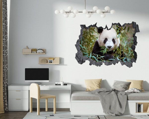 Panda Wall Decal - Self Adhesive Wall Sticker, Animal Wall Sticker, Bedroom Wall Sticker, Removable Vinyl, Wall Decoration