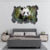 Panda Wall Decal - Self Adhesive Wall Sticker, Animal Wall Sticker, Bedroom Wall Sticker, Removable Vinyl, Wall Decoration