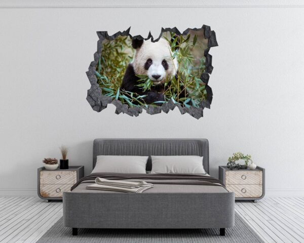 Panda Wall Decal - Self Adhesive Wall Sticker, Animal Wall Sticker, Bedroom Wall Sticker, Removable Vinyl, Wall Decoration