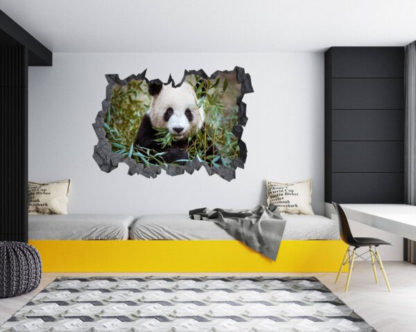 Panda Wall Decal - Self Adhesive Wall Sticker, Animal Wall Sticker, Bedroom Wall Sticker, Removable Vinyl, Wall Decoration