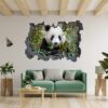 Panda Wall Decal - Self Adhesive Wall Sticker, Animal Wall Sticker, Bedroom Wall Sticker, Removable Vinyl, Wall Decoration