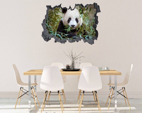 Panda Wall Decal - Self Adhesive Wall Sticker, Animal Wall Sticker, Bedroom Wall Sticker, Removable Vinyl, Wall Decoration