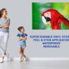 Parrot Wall Sticker - Self Adhesive Wall Sticker, Animal Wall Decal, Bedroom Wall Sticker, Removable Vinyl, Wall Decoration