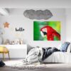 Parrot Wall Sticker - Self Adhesive Wall Sticker, Animal Wall Decal, Bedroom Wall Sticker, Removable Vinyl, Wall Decoration