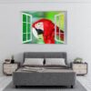 Parrot Wall Sticker - Self Adhesive Wall Sticker, Animal Wall Decal, Bedroom Wall Sticker, Removable Vinyl, Wall Decoration