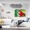 Parrot Wall Sticker - Self Adhesive Wall Sticker, Animal Wall Decal, Bedroom Wall Sticker, Removable Vinyl, Wall Decoration