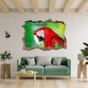 Parrot Wall Sticker - Self Adhesive Wall Sticker, Animal Wall Decal, Bedroom Wall Sticker, Removable Vinyl, Wall Decoration