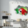 Parrot Wall Sticker - Self Adhesive Wall Sticker, Animal Wall Decal, Bedroom Wall Sticker, Removable Vinyl, Wall Decoration