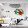 Parrot Wall Sticker - Self Adhesive Wall Sticker, Animal Wall Decal, Bedroom Wall Sticker, Removable Vinyl, Wall Decoration