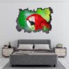 Parrot Wall Sticker - Self Adhesive Wall Sticker, Animal Wall Decal, Bedroom Wall Sticker, Removable Vinyl, Wall Decoration