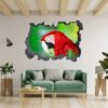 Parrot Wall Sticker - Self Adhesive Wall Sticker, Animal Wall Decal, Bedroom Wall Sticker, Removable Vinyl, Wall Decoration