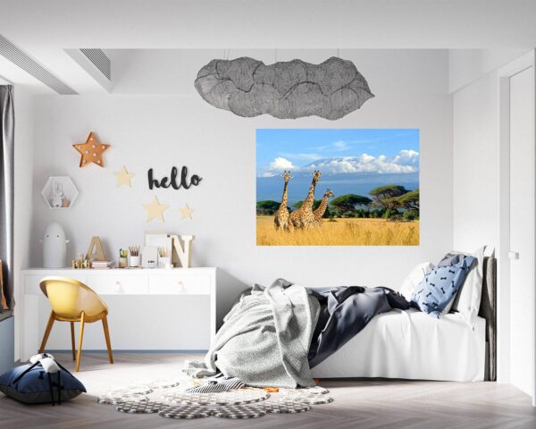 Giraffe Wall Sticker - Self Adhesive Wall Sticker, Animal Wall Decal, Bedroom Wall Sticker, Removable Vinyl, Wall Decoration