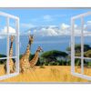 Giraffe Wall Sticker - Self Adhesive Wall Sticker, Animal Wall Decal, Bedroom Wall Sticker, Removable Vinyl, Wall Decoration