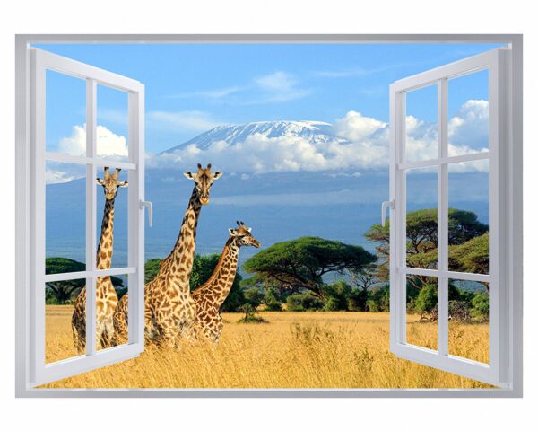 Giraffe Wall Sticker - Self Adhesive Wall Sticker, Animal Wall Decal, Bedroom Wall Sticker, Removable Vinyl, Wall Decoration