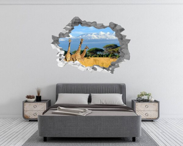 Giraffe Wall Sticker - Self Adhesive Wall Sticker, Animal Wall Decal, Bedroom Wall Sticker, Removable Vinyl, Wall Decoration