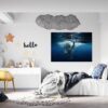 Elephant Wall Sticker - Self Adhesive Wall Sticker, Animal Wall Decal, Bedroom Wall Sticker, Removable Vinyl, Wall Decoration