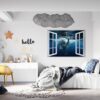 Elephant Wall Sticker - Self Adhesive Wall Sticker, Animal Wall Decal, Bedroom Wall Sticker, Removable Vinyl, Wall Decoration