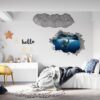 Elephant Wall Sticker - Self Adhesive Wall Sticker, Animal Wall Decal, Bedroom Wall Sticker, Removable Vinyl, Wall Decoration