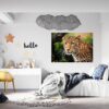 Amotekun Animal - Self Adhesive Wall Sticker, Animal Wall Decal, Bedroom Wall Sticker, Removable Vinyl, Wall Decoration