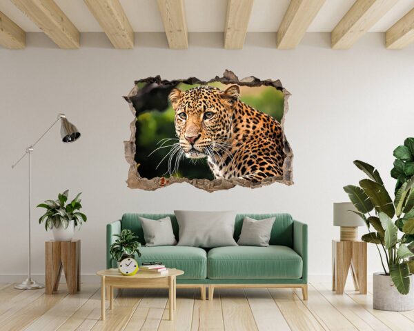 Amotekun Animal - Self Adhesive Wall Sticker, Animal Wall Decal, Bedroom Wall Sticker, Removable Vinyl, Wall Decoration