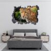 Amotekun Animal - Self Adhesive Wall Sticker, Animal Wall Decal, Bedroom Wall Sticker, Removable Vinyl, Wall Decoration