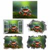 Frog Wall Decal - Self Adhesive Wall Sticker, Animal Wall Decal, Bedroom Wall Sticker, Removable Vinyl, Wall Decoration