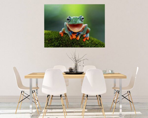 Frog Wall Decal - Self Adhesive Wall Sticker, Animal Wall Decal, Bedroom Wall Sticker, Removable Vinyl, Wall Decoration