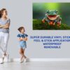 Frog Wall Decal - Self Adhesive Wall Sticker, Animal Wall Decal, Bedroom Wall Sticker, Removable Vinyl, Wall Decoration