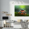 Frog Wall Decal - Self Adhesive Wall Sticker, Animal Wall Decal, Bedroom Wall Sticker, Removable Vinyl, Wall Decoration