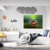 Frog Wall Decal - Self Adhesive Wall Sticker, Animal Wall Decal, Bedroom Wall Sticker, Removable Vinyl, Wall Decoration