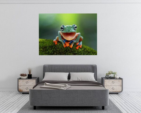 Frog Wall Decal - Self Adhesive Wall Sticker, Animal Wall Decal, Bedroom Wall Sticker, Removable Vinyl, Wall Decoration