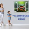 Frog Wall Decal - Self Adhesive Wall Sticker, Animal Wall Decal, Bedroom Wall Sticker, Removable Vinyl, Wall Decoration