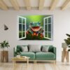 Frog Wall Decal - Self Adhesive Wall Sticker, Animal Wall Decal, Bedroom Wall Sticker, Removable Vinyl, Wall Decoration