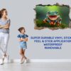 Frog Wall Decal - Self Adhesive Wall Sticker, Animal Wall Decal, Bedroom Wall Sticker, Removable Vinyl, Wall Decoration