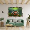 Frog Wall Decal - Self Adhesive Wall Sticker, Animal Wall Decal, Bedroom Wall Sticker, Removable Vinyl, Wall Decoration