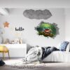 Frog Wall Decal - Self Adhesive Wall Sticker, Animal Wall Decal, Bedroom Wall Sticker, Removable Vinyl, Wall Decoration