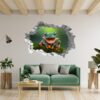 Frog Wall Decal - Self Adhesive Wall Sticker, Animal Wall Decal, Bedroom Wall Sticker, Removable Vinyl, Wall Decoration