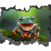 Frog Wall Decal - Self Adhesive Wall Sticker, Animal Wall Decal, Bedroom Wall Sticker, Removable Vinyl, Wall Decoration