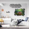 Frog Wall Decal - Self Adhesive Wall Sticker, Animal Wall Decal, Bedroom Wall Sticker, Removable Vinyl, Wall Decoration