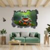 Frog Wall Decal - Self Adhesive Wall Sticker, Animal Wall Decal, Bedroom Wall Sticker, Removable Vinyl, Wall Decoration