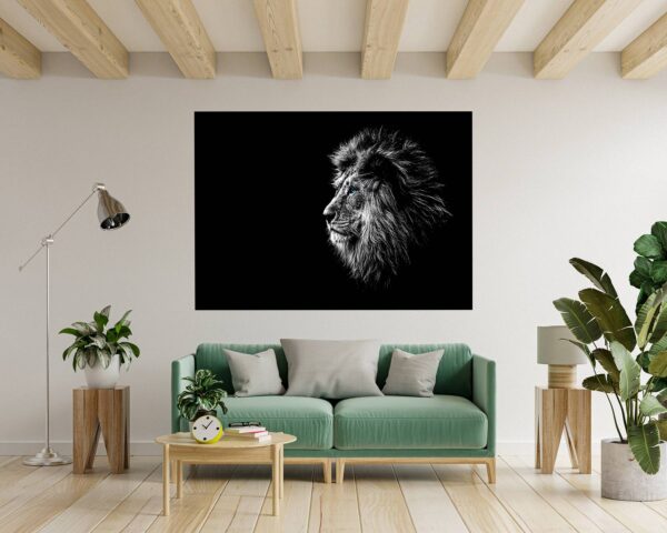 Lion Wall Art - Self Adhesive Wall Sticker, Animal Wall Decal, Bedroom Wall Sticker, Removable Vinyl, Wall Decoration