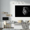 Lion Wall Art - Self Adhesive Wall Sticker, Animal Wall Decal, Bedroom Wall Sticker, Removable Vinyl, Wall Decoration