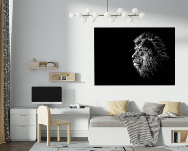 Lion Wall Art - Self Adhesive Wall Sticker, Animal Wall Decal, Bedroom Wall Sticker, Removable Vinyl, Wall Decoration